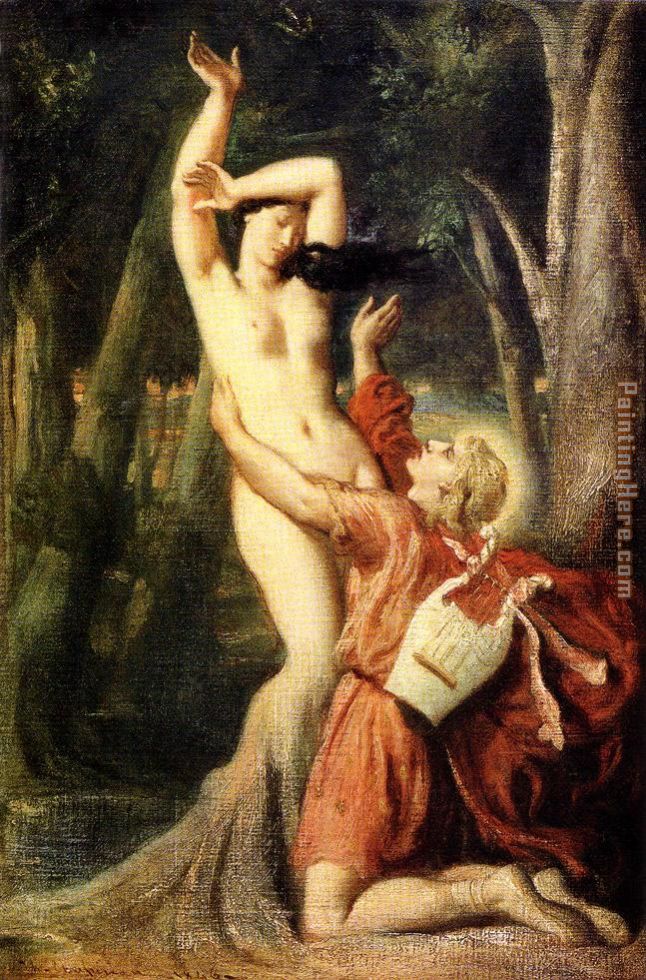 Apollo and Daphne painting - Theodore Chasseriau Apollo and Daphne art painting